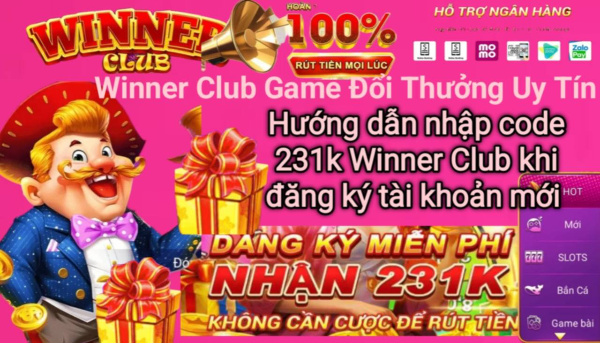 Hướng dẫn nhập code 231k Winner Club chi tiết.